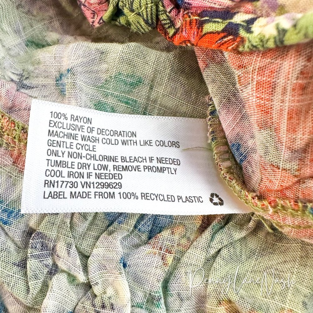 Anthropologie Abel The Label Floral Tiered Trapeze Dress - Picture 4 of 10